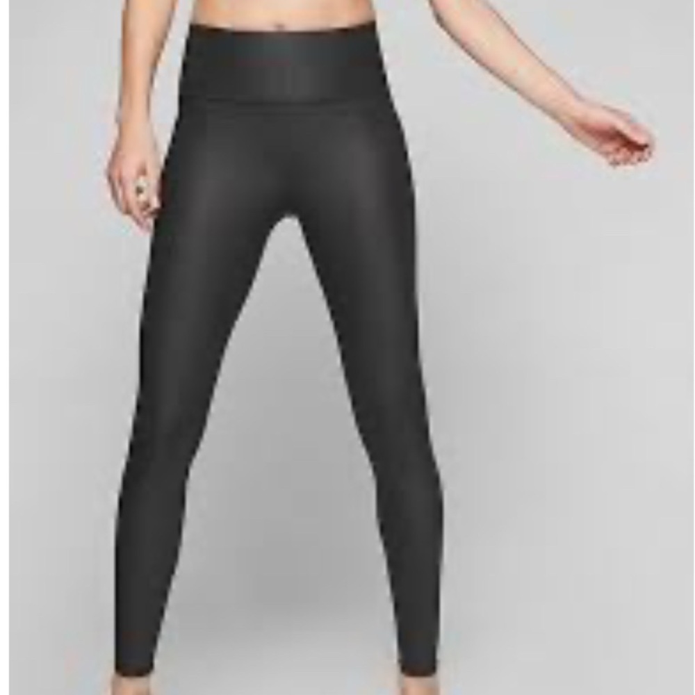 Athleta Black High Rise Shine Chaturanga Tight, size small